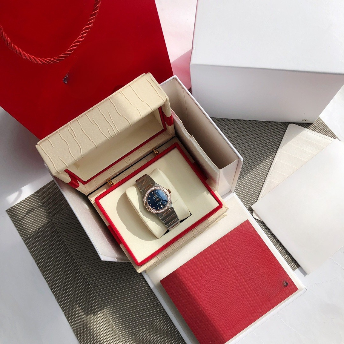 Omega Constellation Blue Dial Ladies Watch