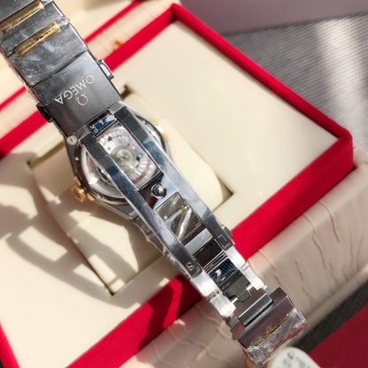 Omega Stainless Steel Gold-Tone Ladies Watch