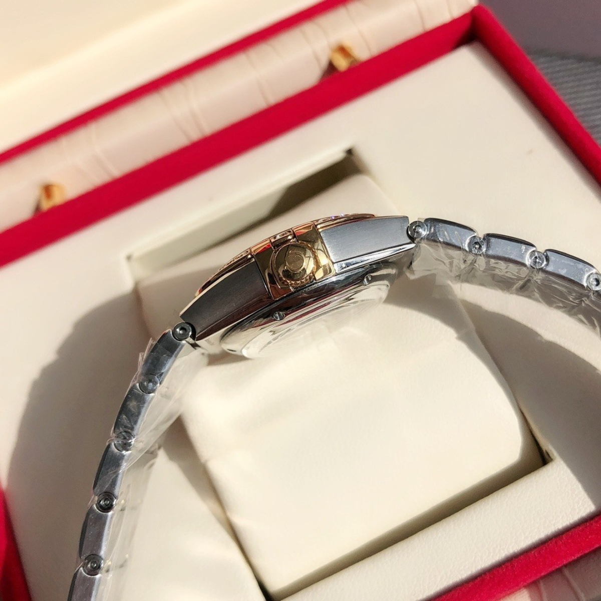 Omega Stainless Steel Gold-Tone Ladies Watch