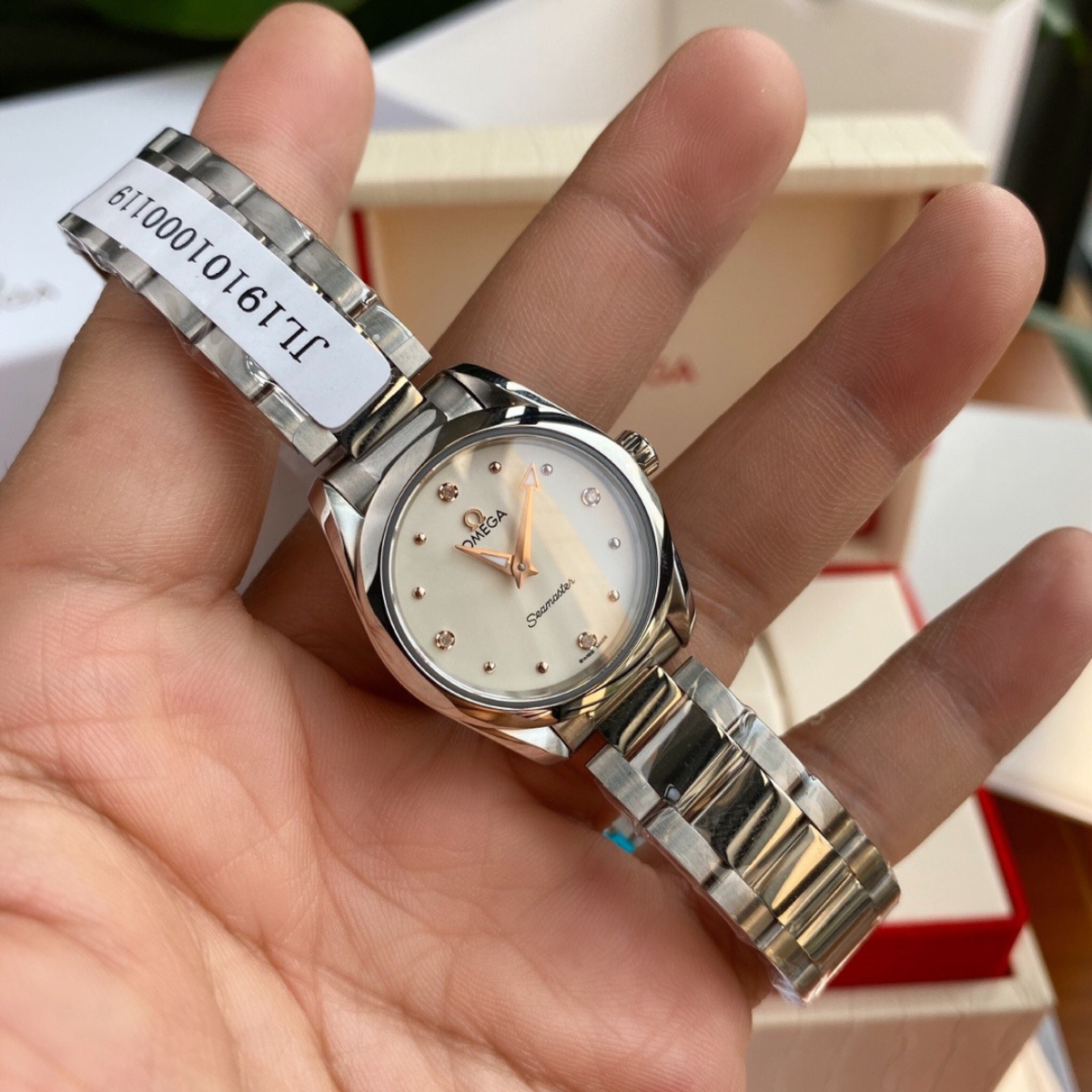 Omega Seamaster Ladies Stainless Steel Watch