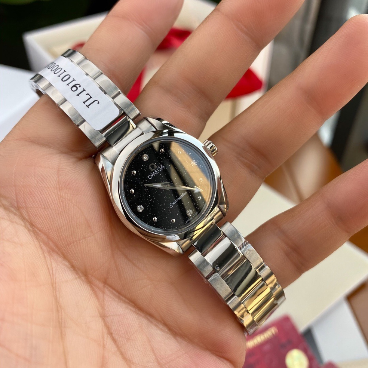 Omega Seamaster Ladies Black Dial Watch