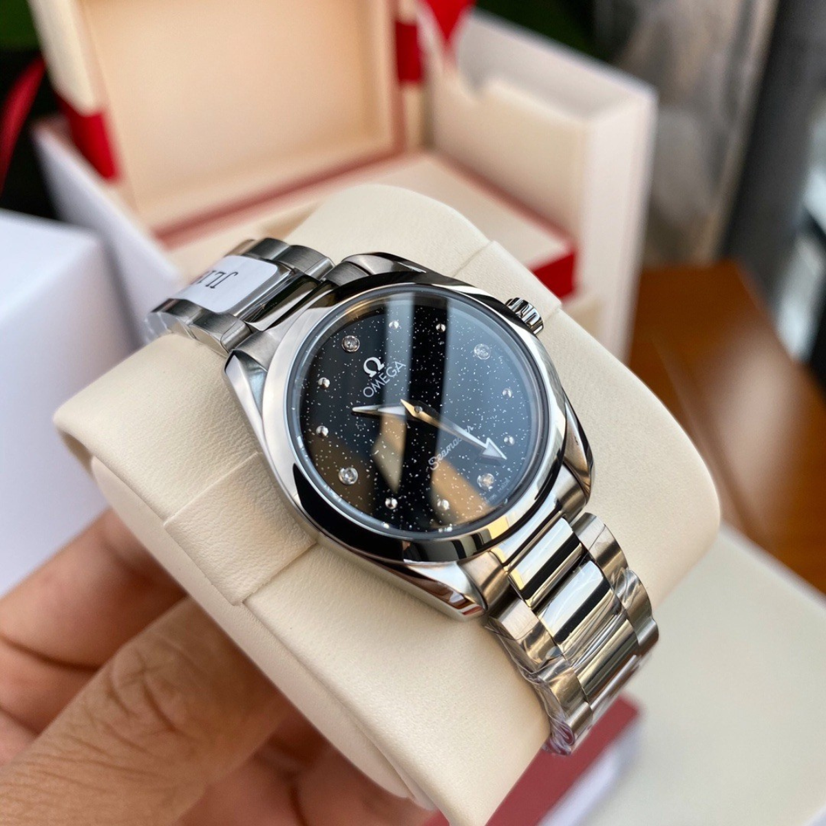 Omega Seamaster Ladies Black Dial Watch