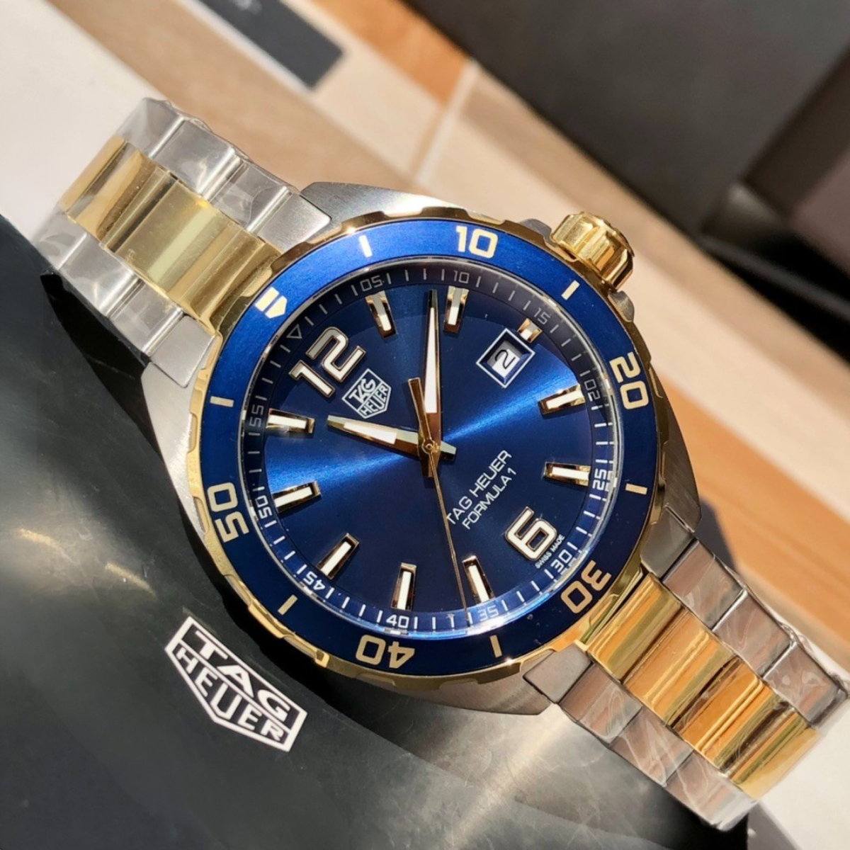 Tag Heuer Two-Tone Blue Dial Watch