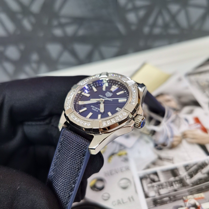 TAG Heuer Aquaracer 300M Blue Diamond Bezel Watch