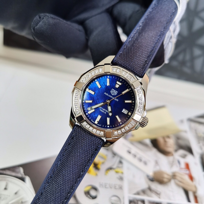 TAG Heuer Aquaracer 300M Blue Diamond Bezel Watch