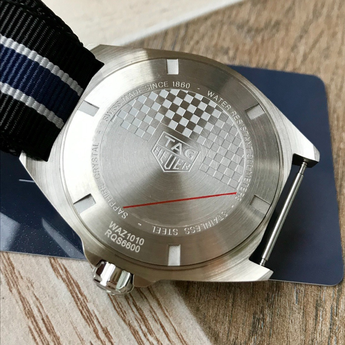 TAG Heuer Aquaracer 300M Blue Dial NATO Strap Watch