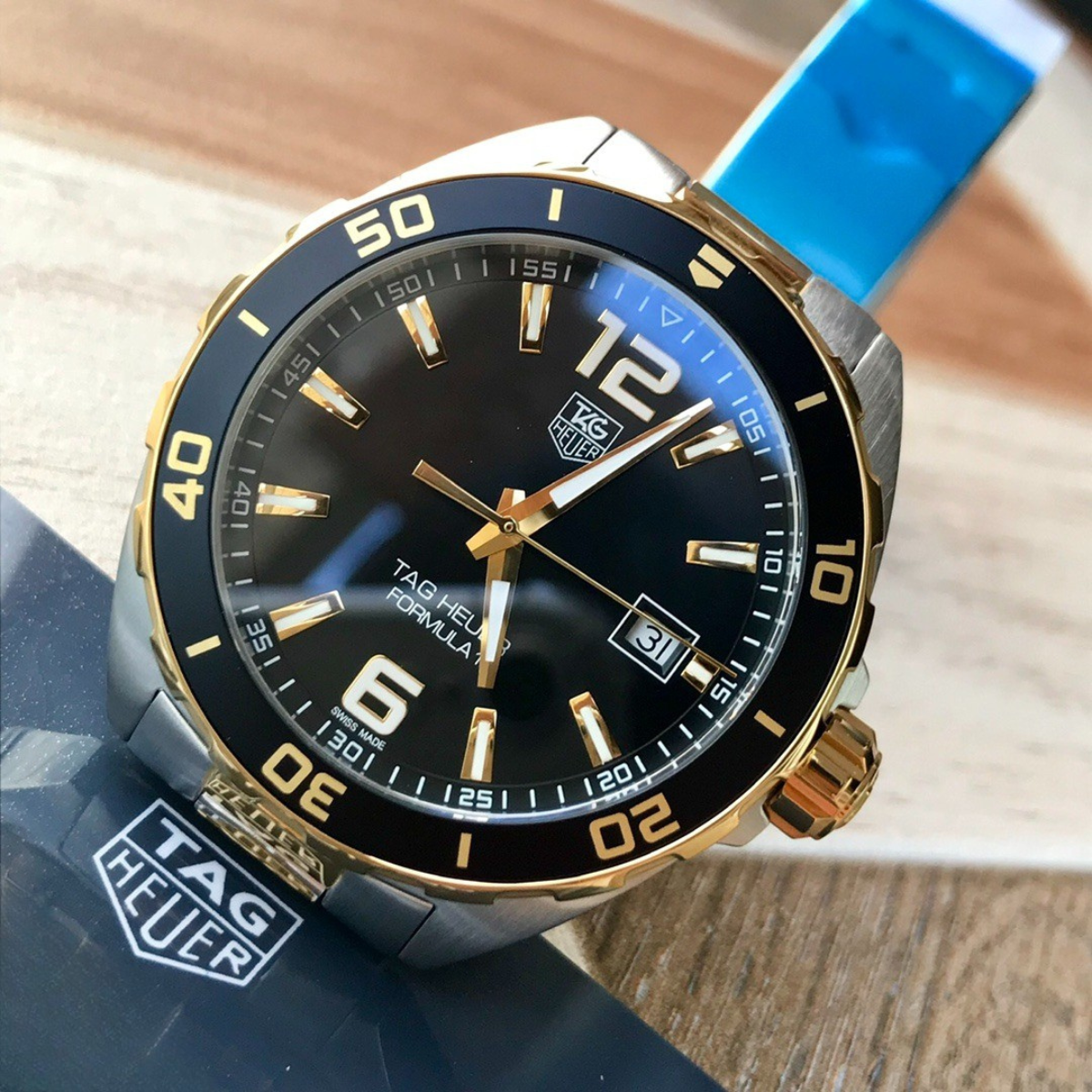 TAG Heuer Automatic Watch with Gold and Silver Bracelet