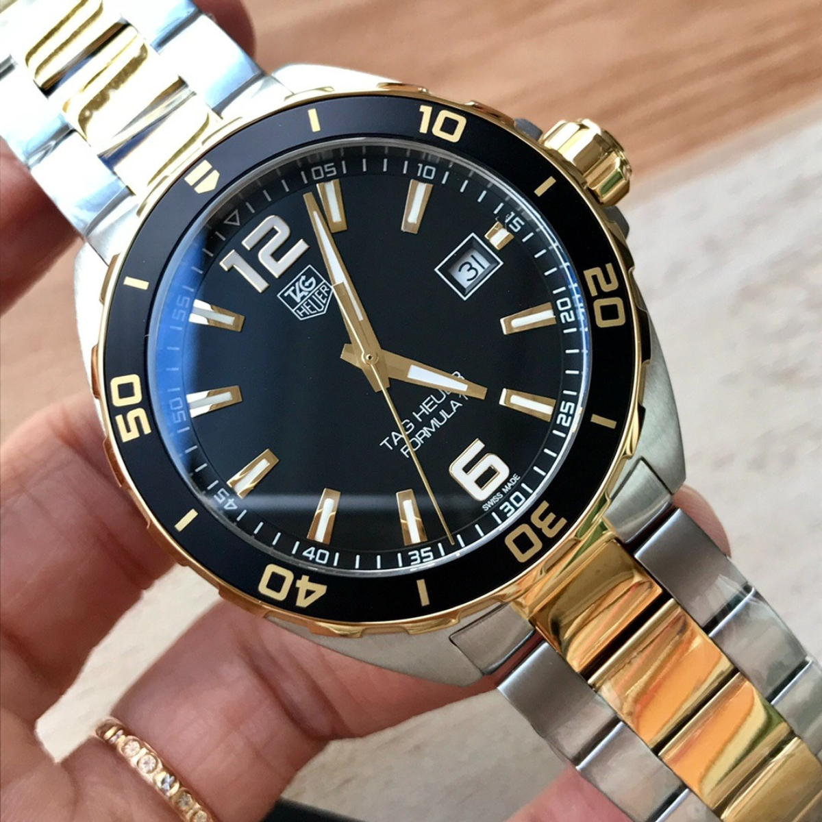 TAG Heuer Automatic Watch with Gold and Silver Bracelet