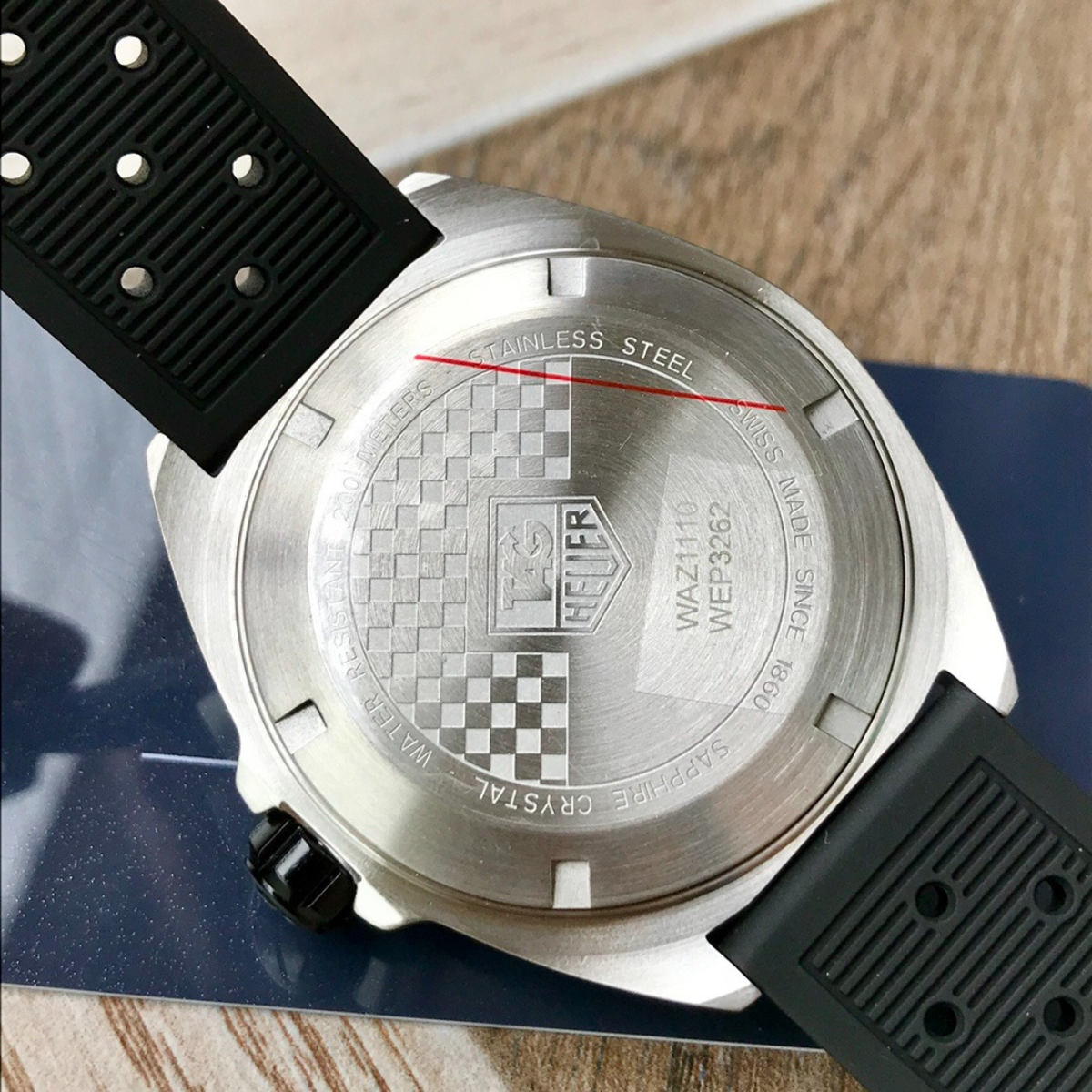 TAG Heuer Automatic Watch with Black Rubber Strap