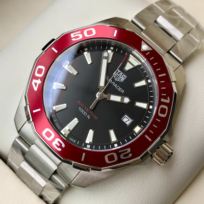 TAG Heuer Automatic Diver's Watch with Red Bezel