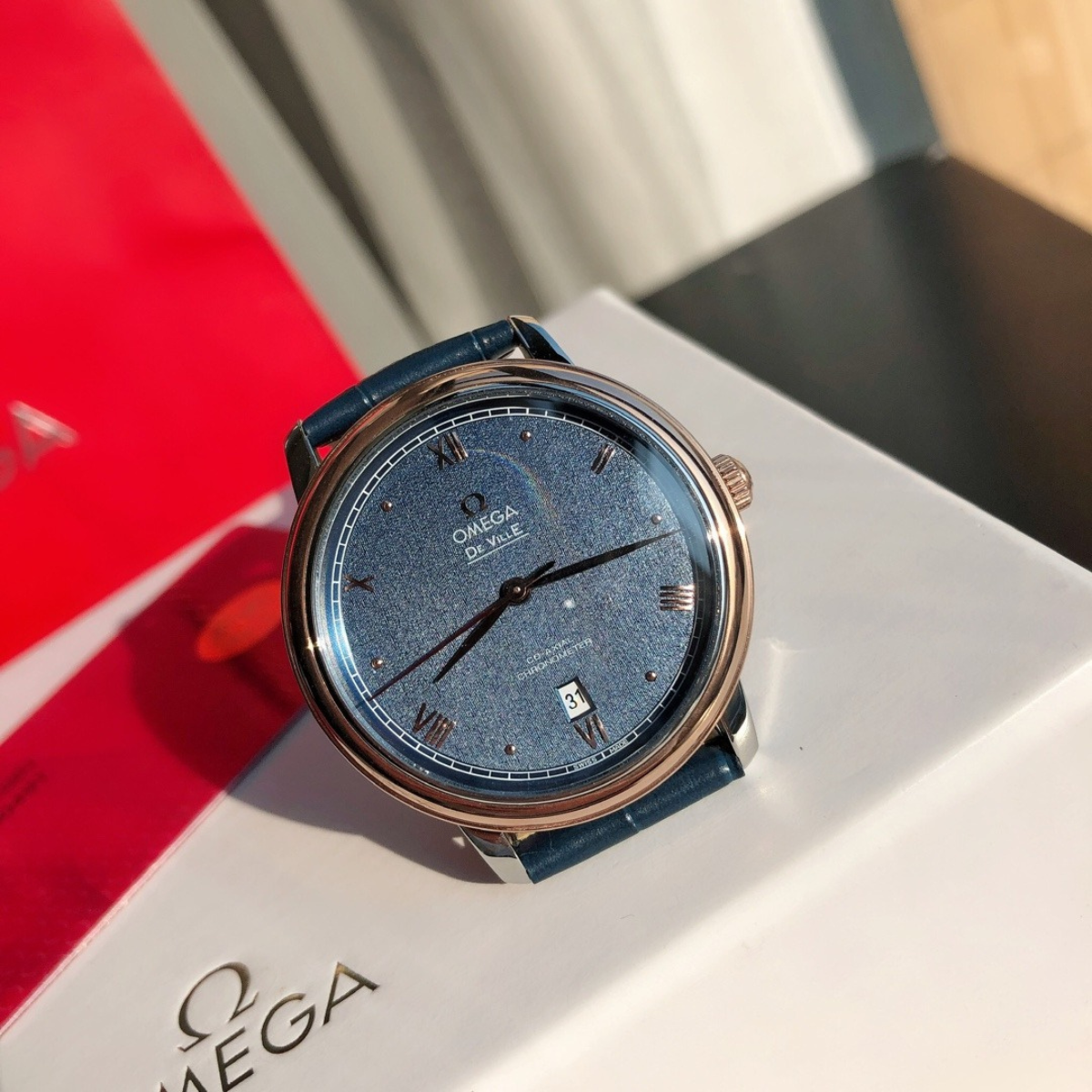 Omega De Ville Blue Dial Watch