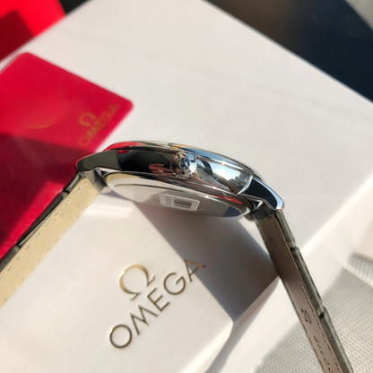 Omega De Ville Grey Strap Watch