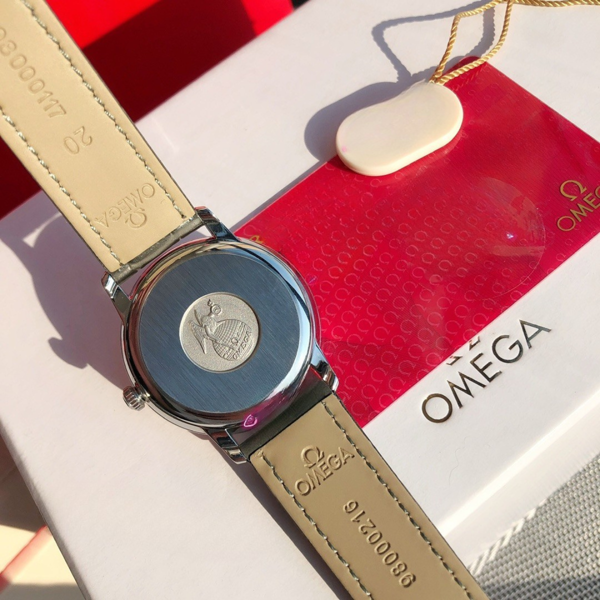Omega De Ville Grey Strap Watch
