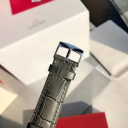 Omega De Ville Grey Strap Watch