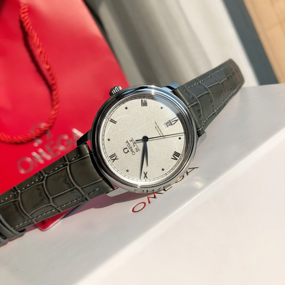 Omega De Ville Grey Strap Watch