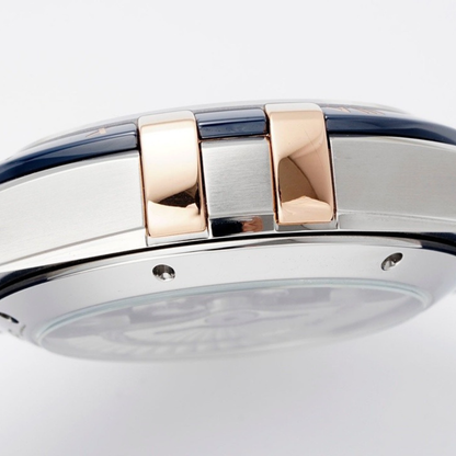 Omega Constellation Blue Dial Rose Gold Watch