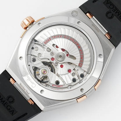 Omega Constellation Silver Rose Gold Watch