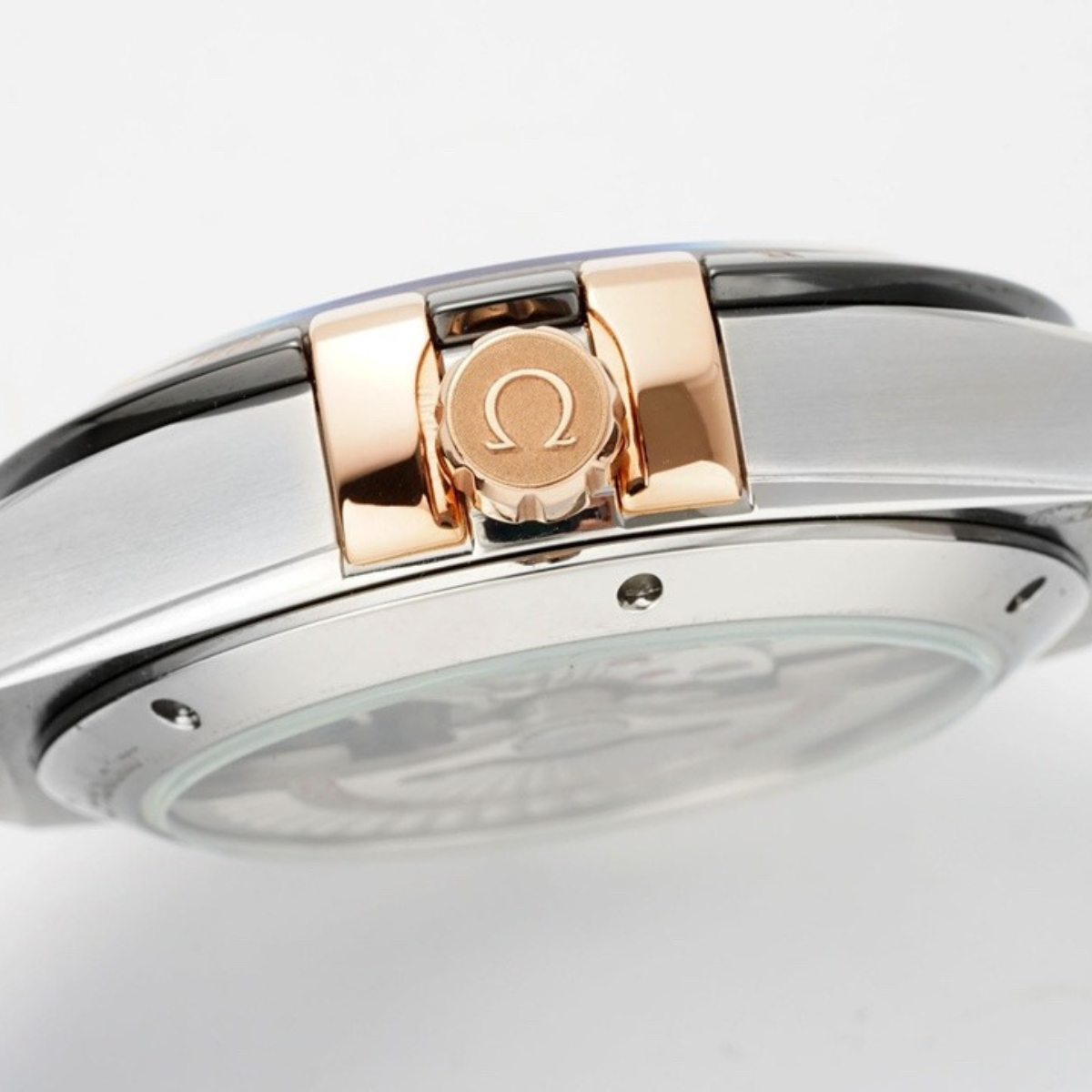 Omega Constellation Silver Rose Gold Watch