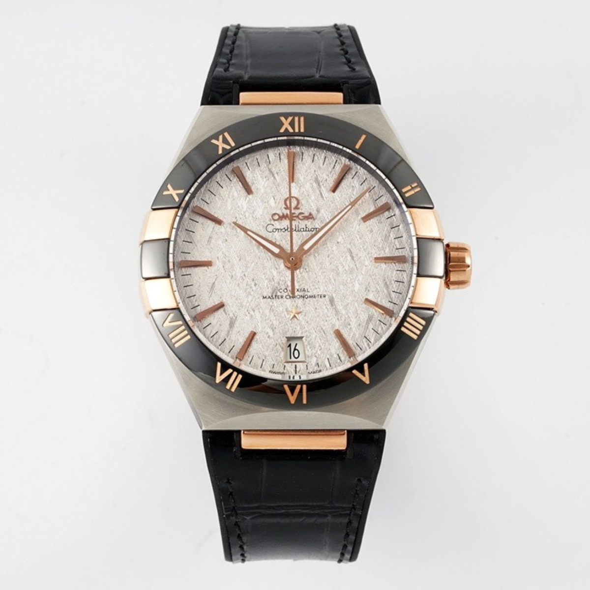 Omega Constellation Silver Rose Gold Watch