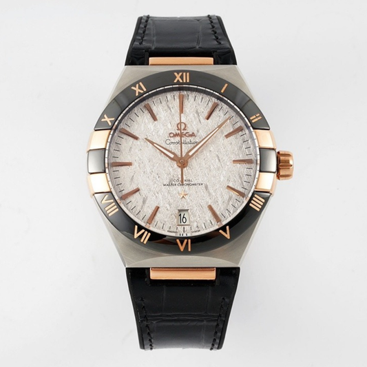 Omega Constellation Silver Rose Gold Watch