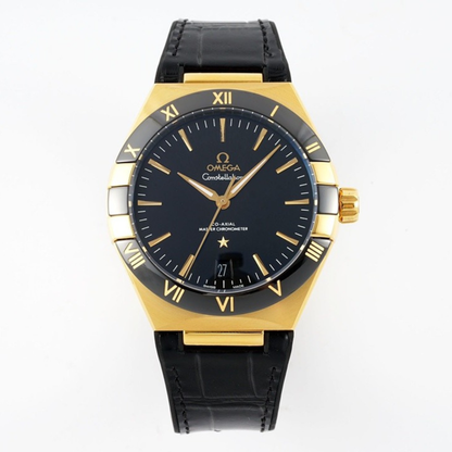 Omega Constellation Black Gold Watch