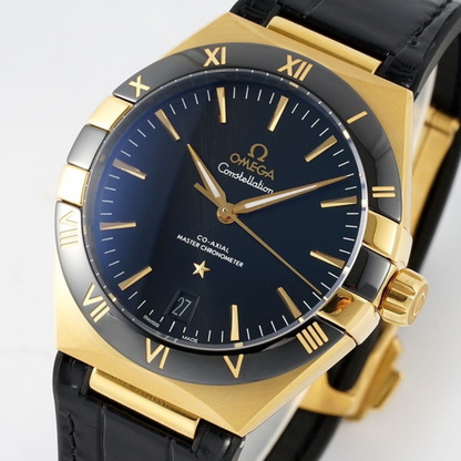 Omega Constellation Black Gold Watch
