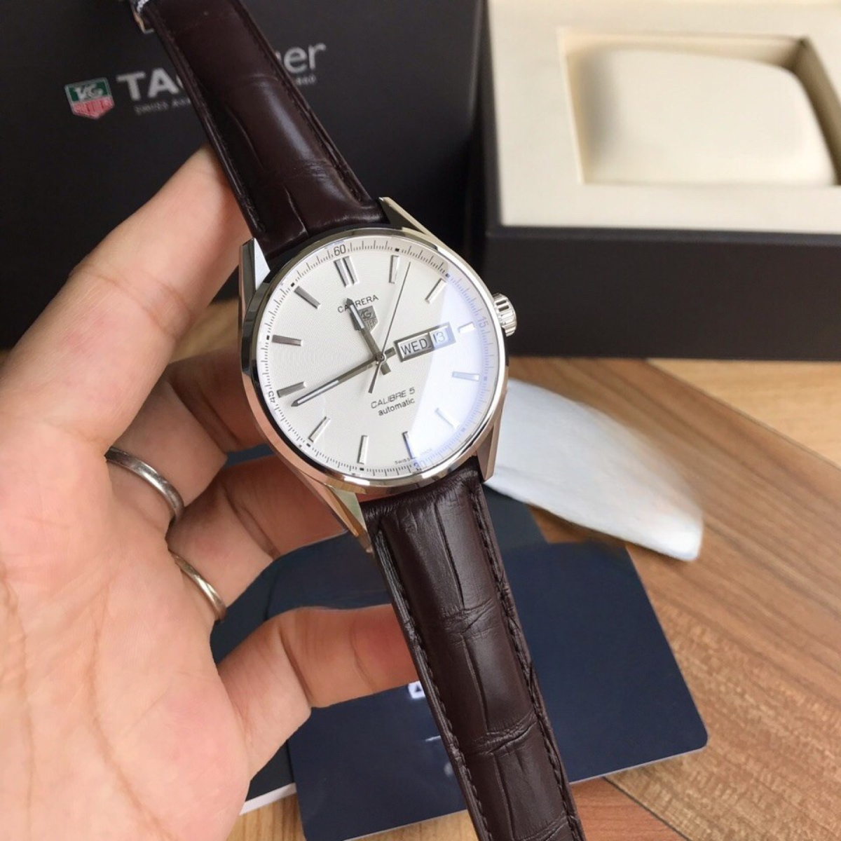 Tag Heuer Carrera Caliber 5 Automatic Watch – White Dial