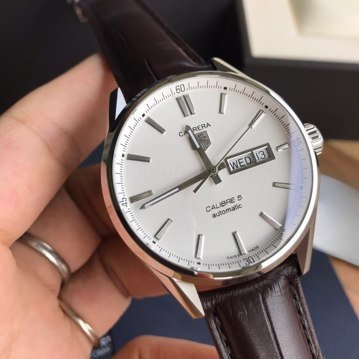 Tag Heuer Carrera Caliber 5 Automatic Watch – White Dial