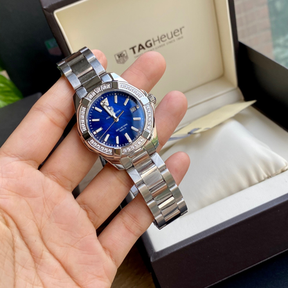 Tag Heuer Aquaracer Automatic Watch – Diamond Bezel, Black Dial