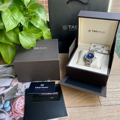 Tag Heuer Aquaracer Automatic Watch – Diamond Bezel, Black Dial