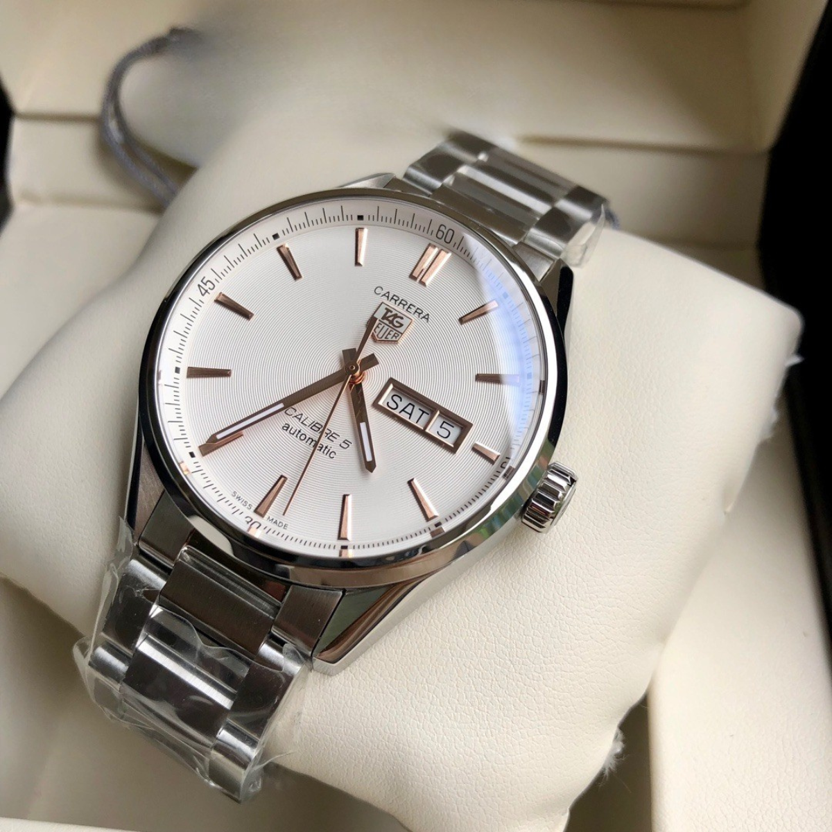 Tag Heuer Aquaracer Automatic Watch – White Dial Stainless Steel