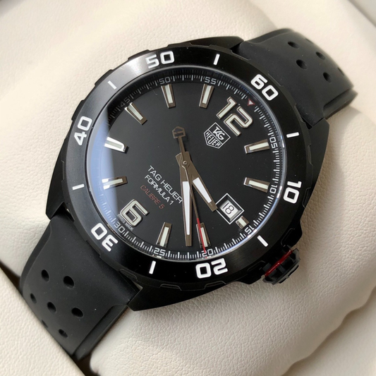 Tag Heuer Aquaracer Automatic Watch – Black Dial Rubber Strap