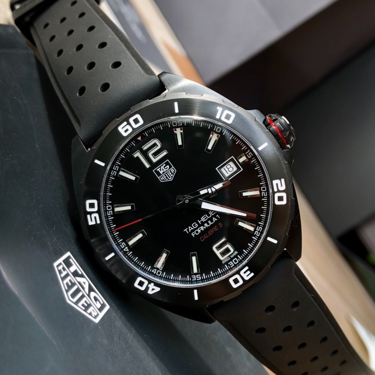 Tag Heuer Aquaracer Automatic Watch – Black Dial Rubber Strap