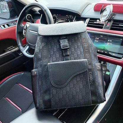 Dior Oblique Saddle Backpack Bag
