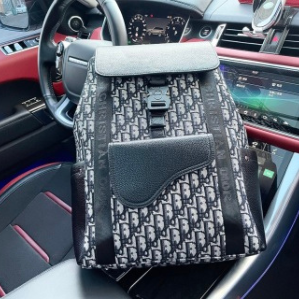 Dior Oblique Saddle Backpack Bag