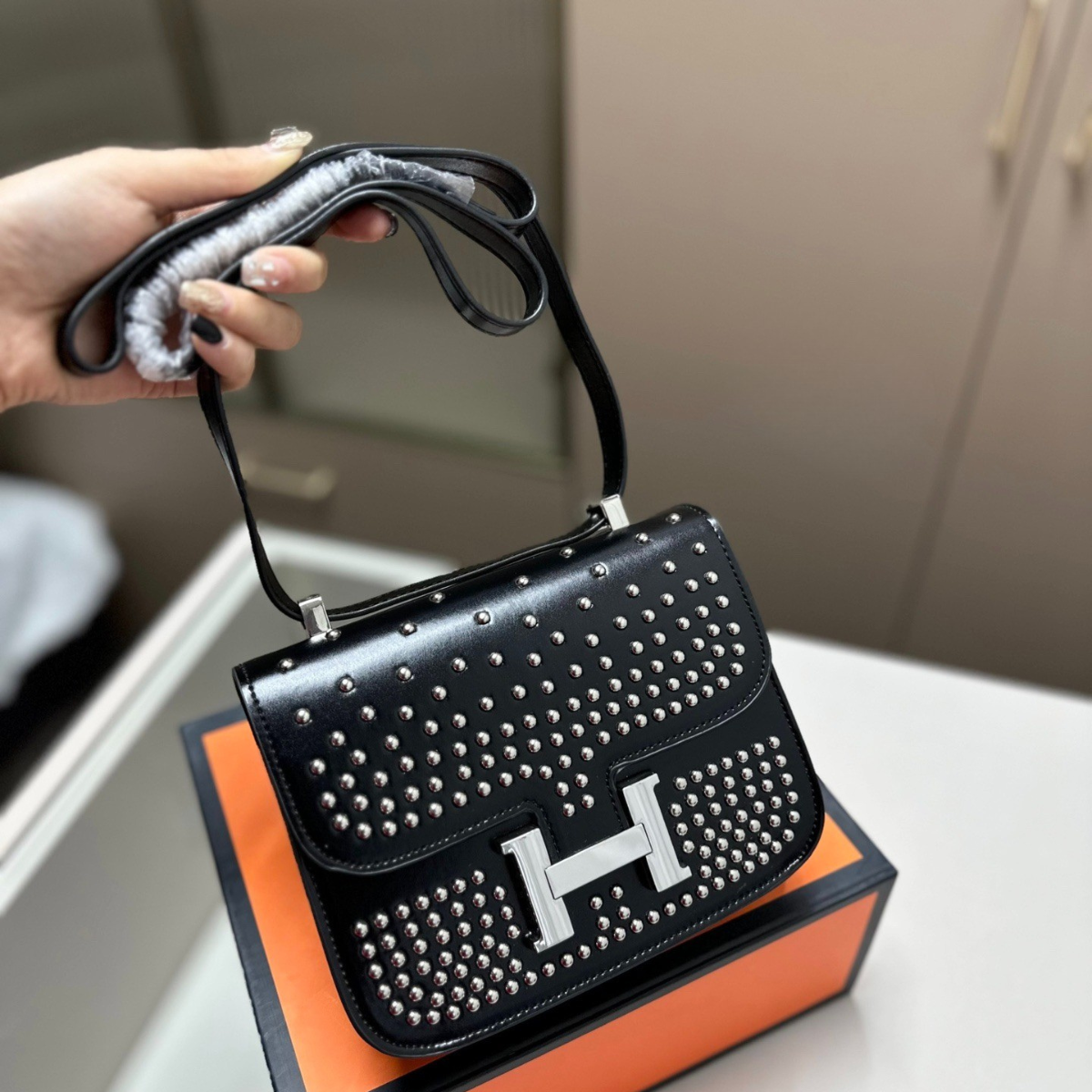Hermès Studded Constance Bag
