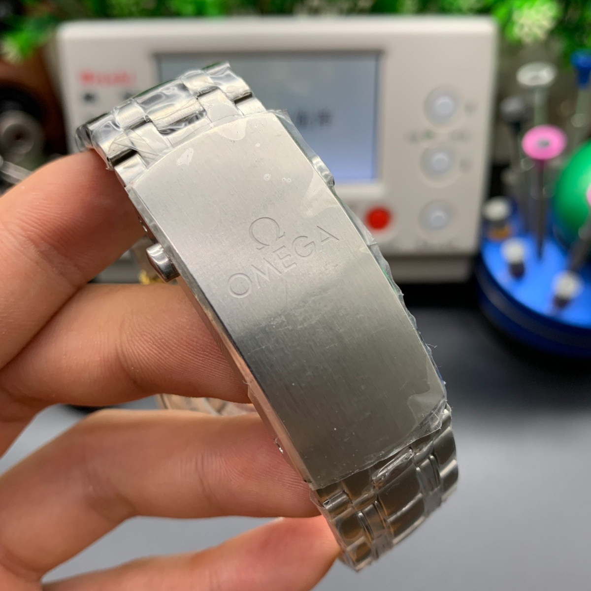 Omega Haima Golden Blue Watch