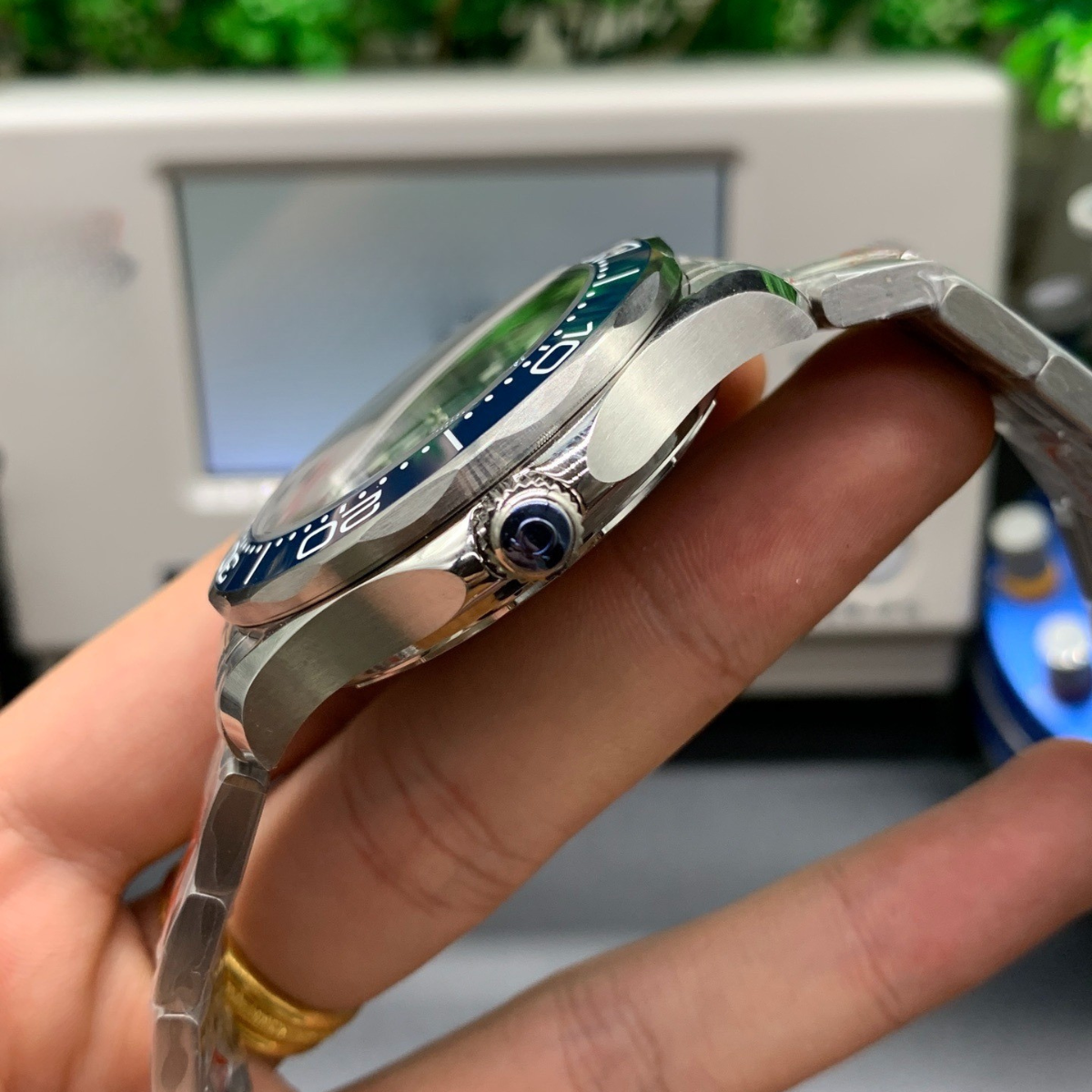 Omega Haima Golden Blue Watch