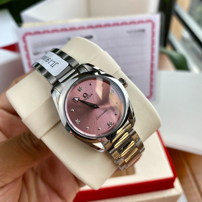 Omega Seamaster Pink Dial Watch