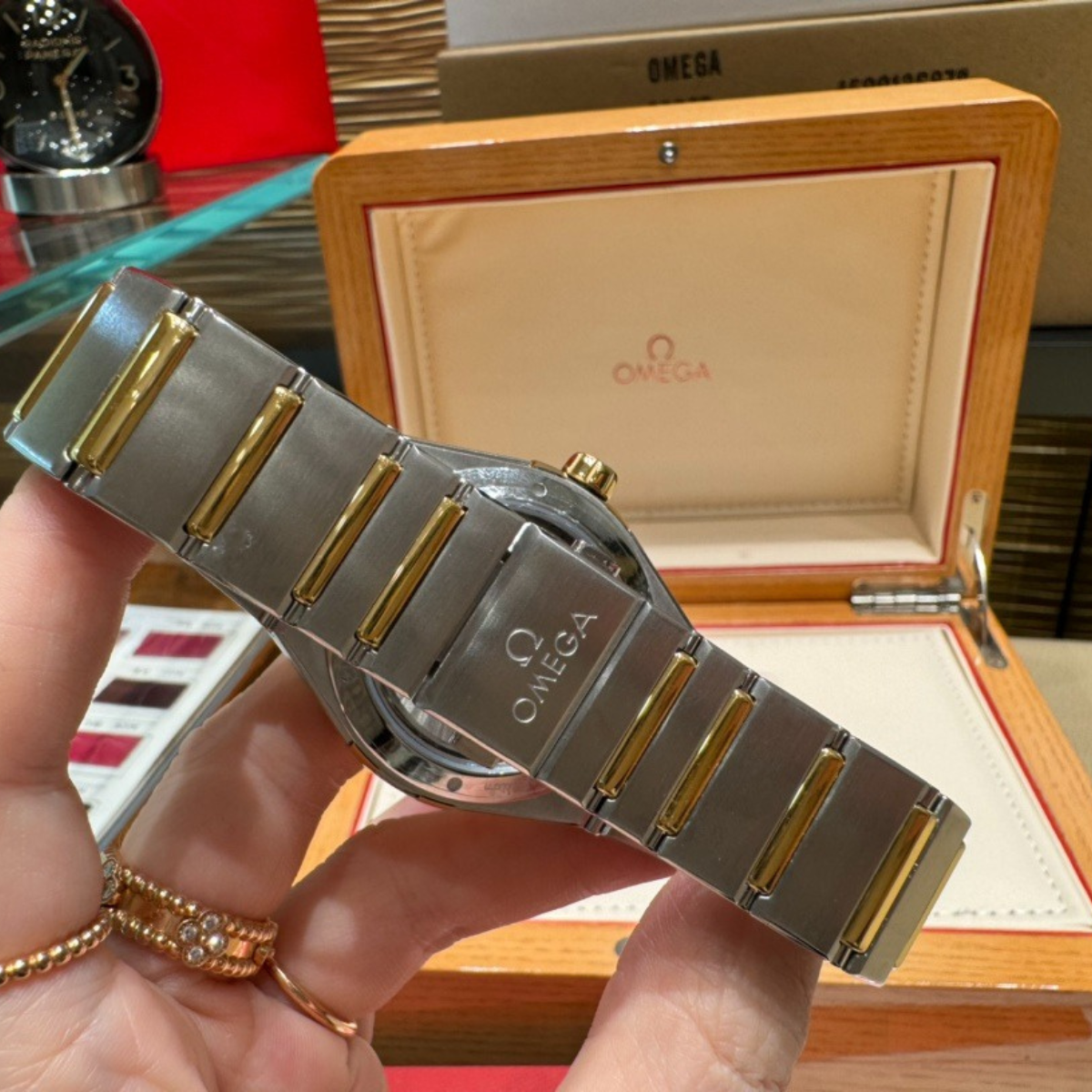 Omega Gold Diamond Watch