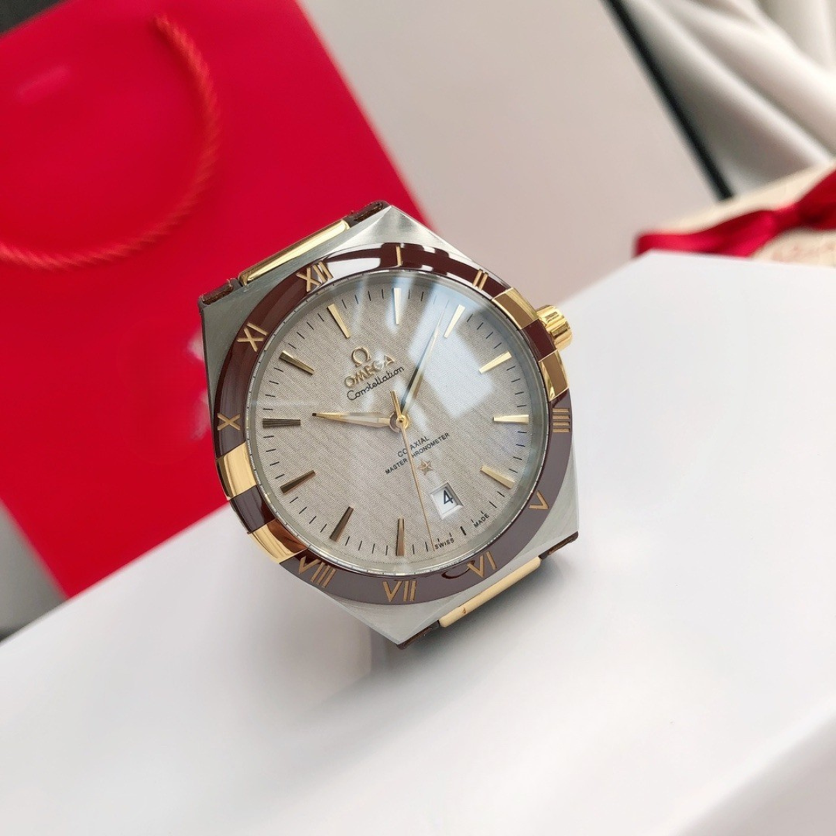 Omega Constellation Brown Leather Watch