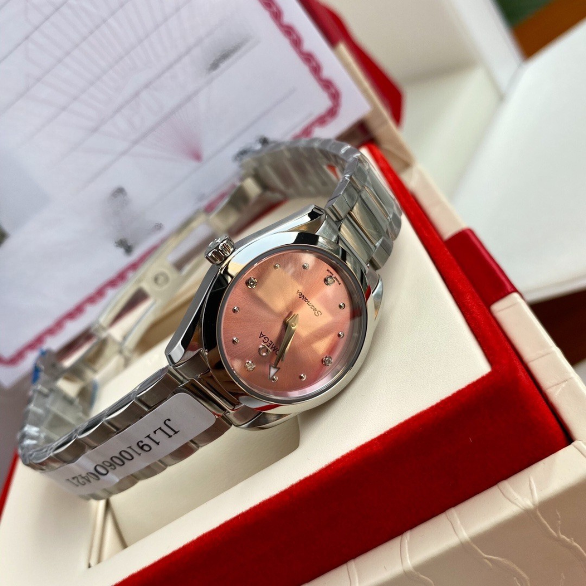 Omega Seamaster Pink Dial Watch