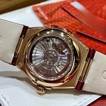 Omega Red Diamond Luxury Watch