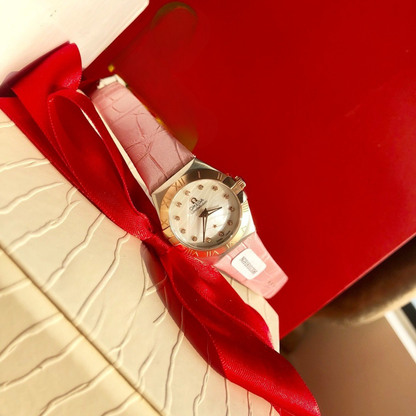 Omega Rose Gold Pink Watch