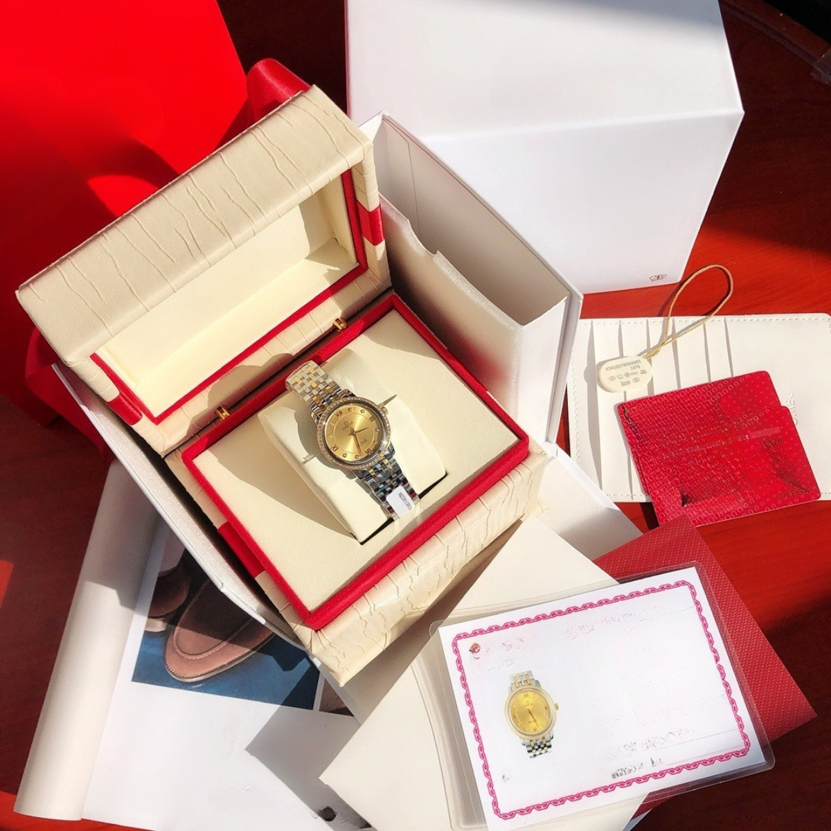 Omega Prestige Diamond Ladies Watch