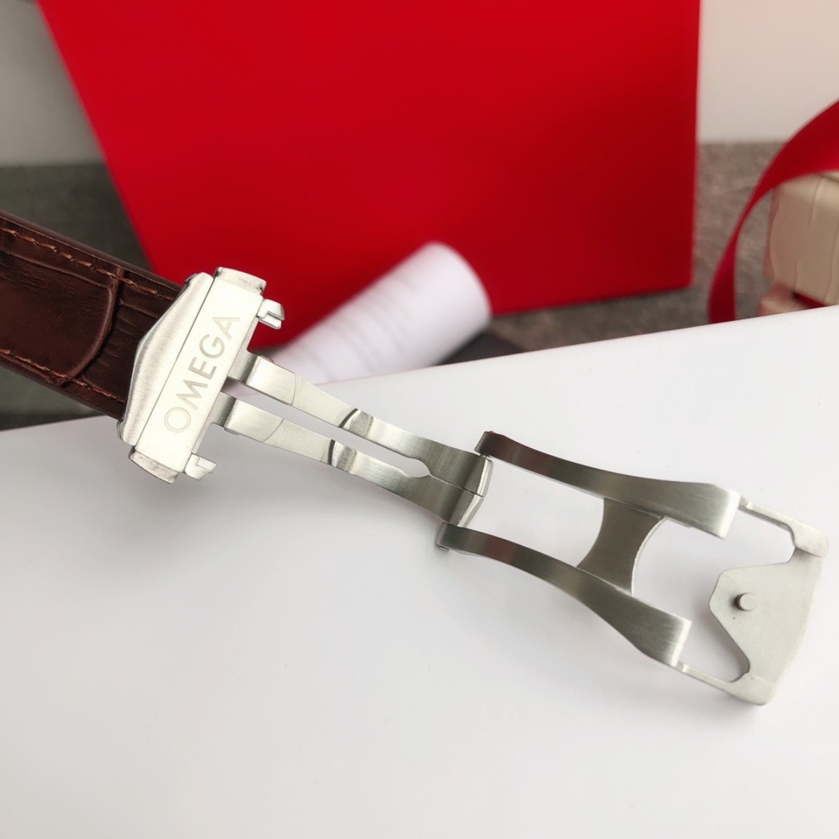 Omega Constellation Brown Leather Watch