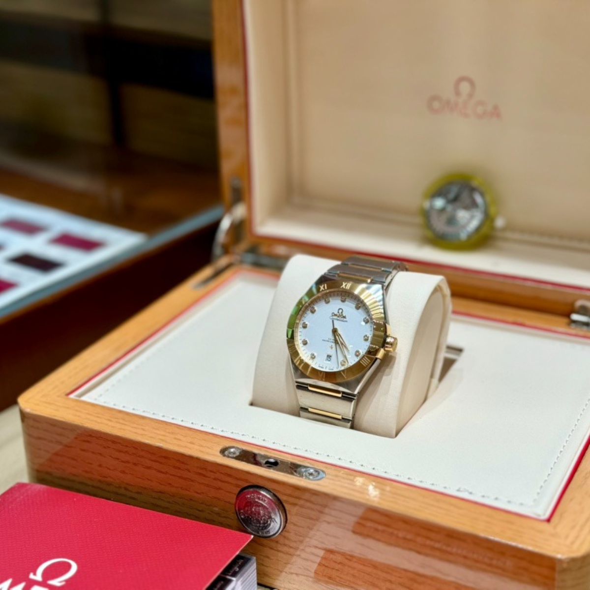 Omega Gold Diamond Watch