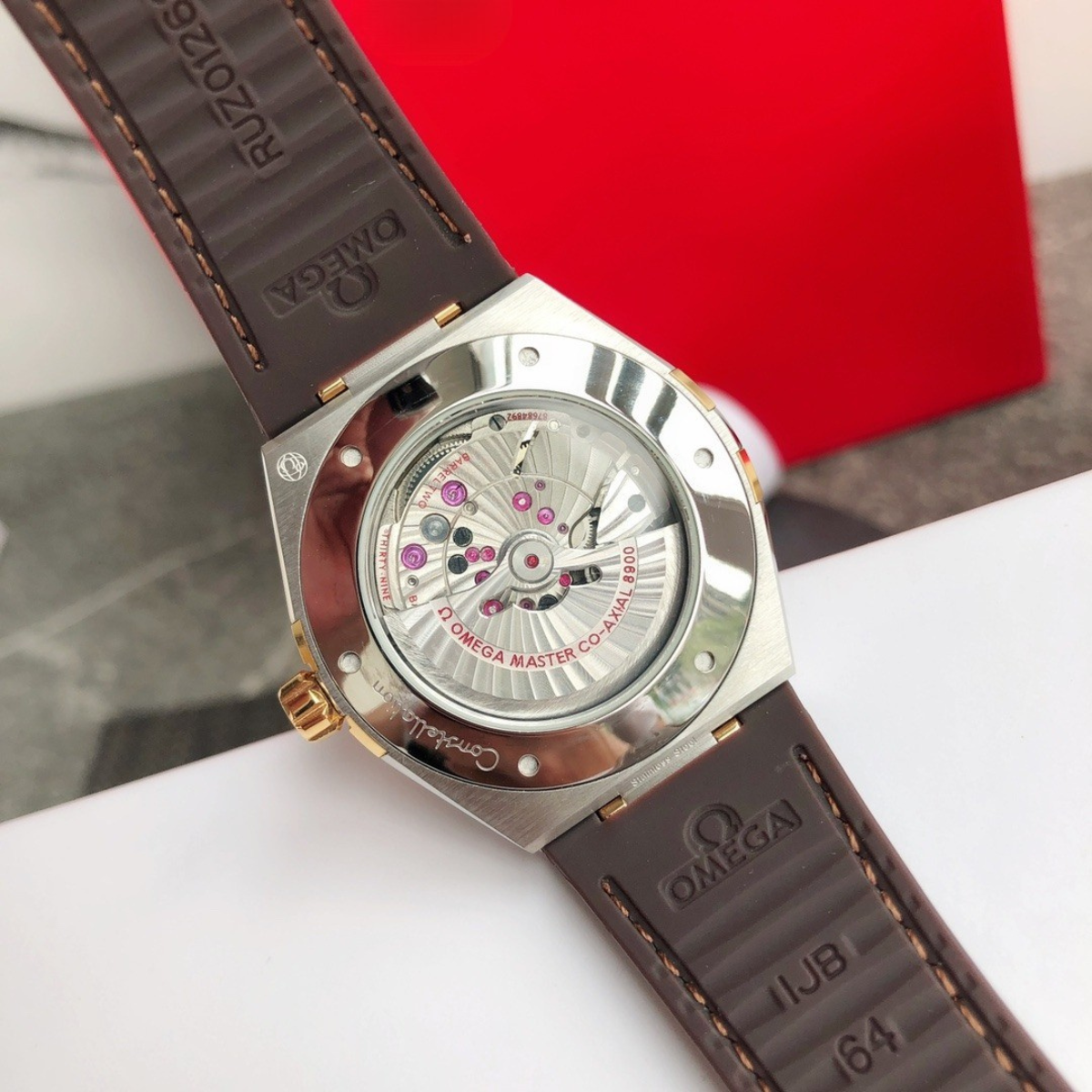 Omega Constellation Brown Leather Watch