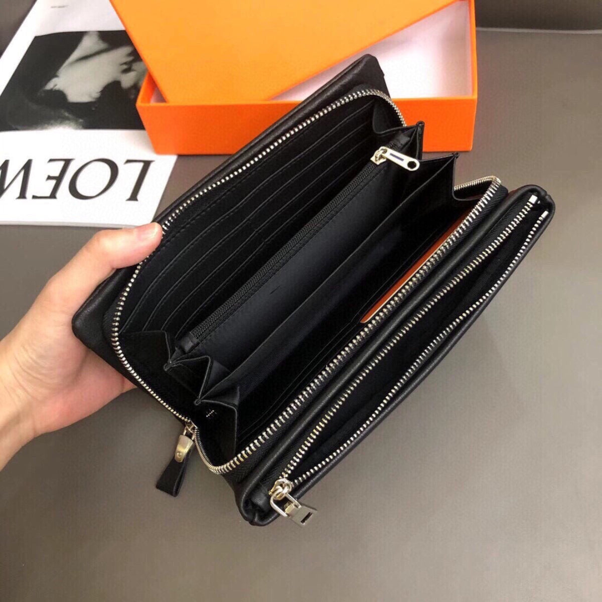 Hermès Black Clutch 21x10 Bag