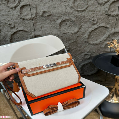 Hermès Kelly Depeches 25 Canvas Bag